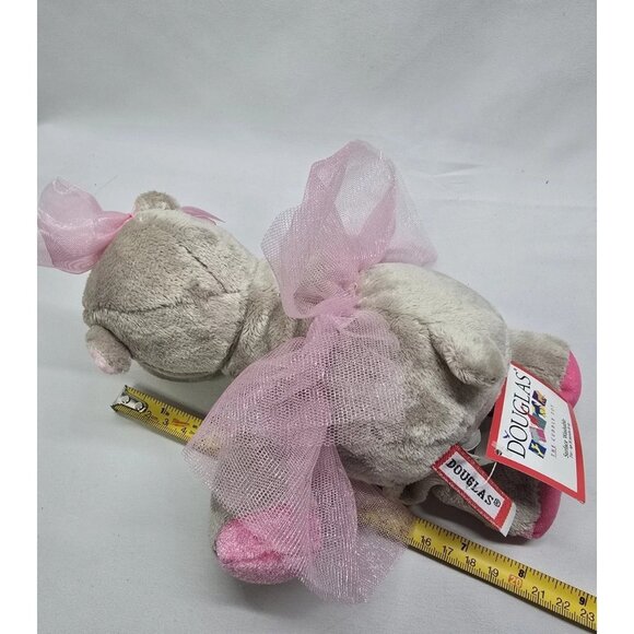 Douglas cuddle toys plush Lulu Gray Hippo ballerina 9" Plush- FACTORY ERROR ARM - Picture 6 of 15